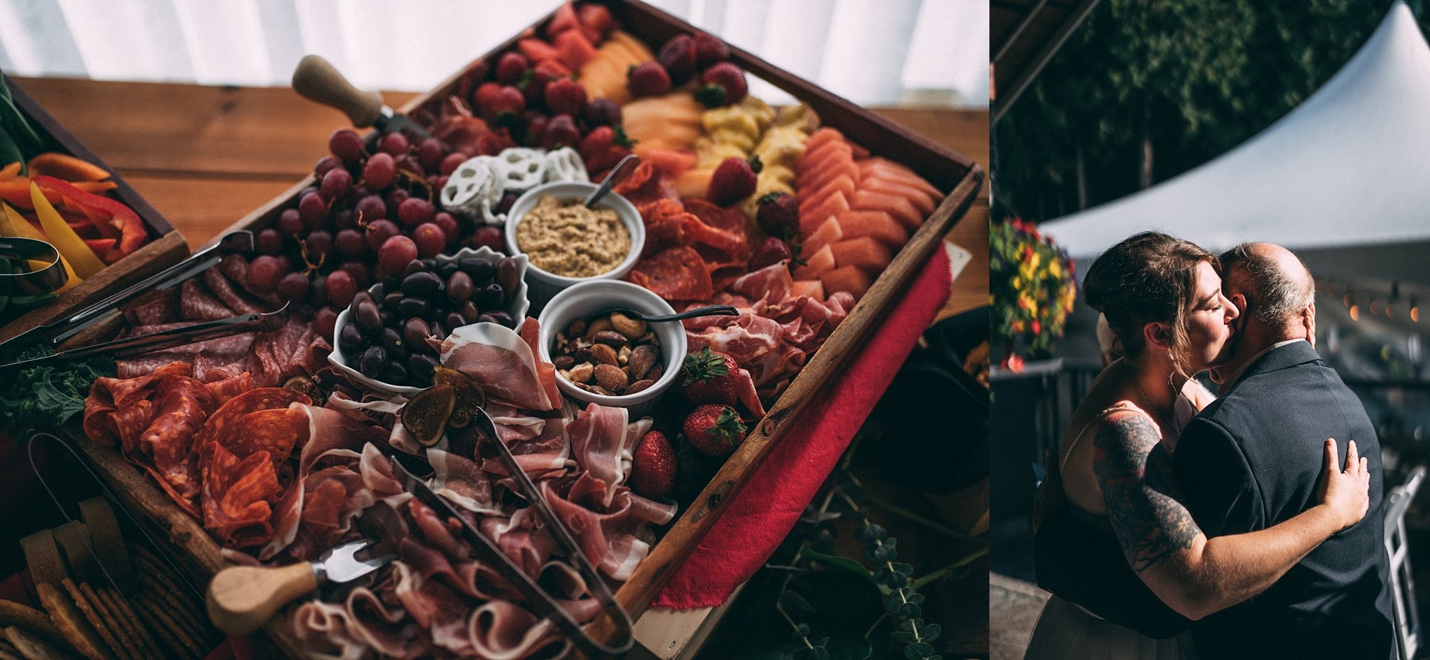 wedding cocktail hour charcuterie board