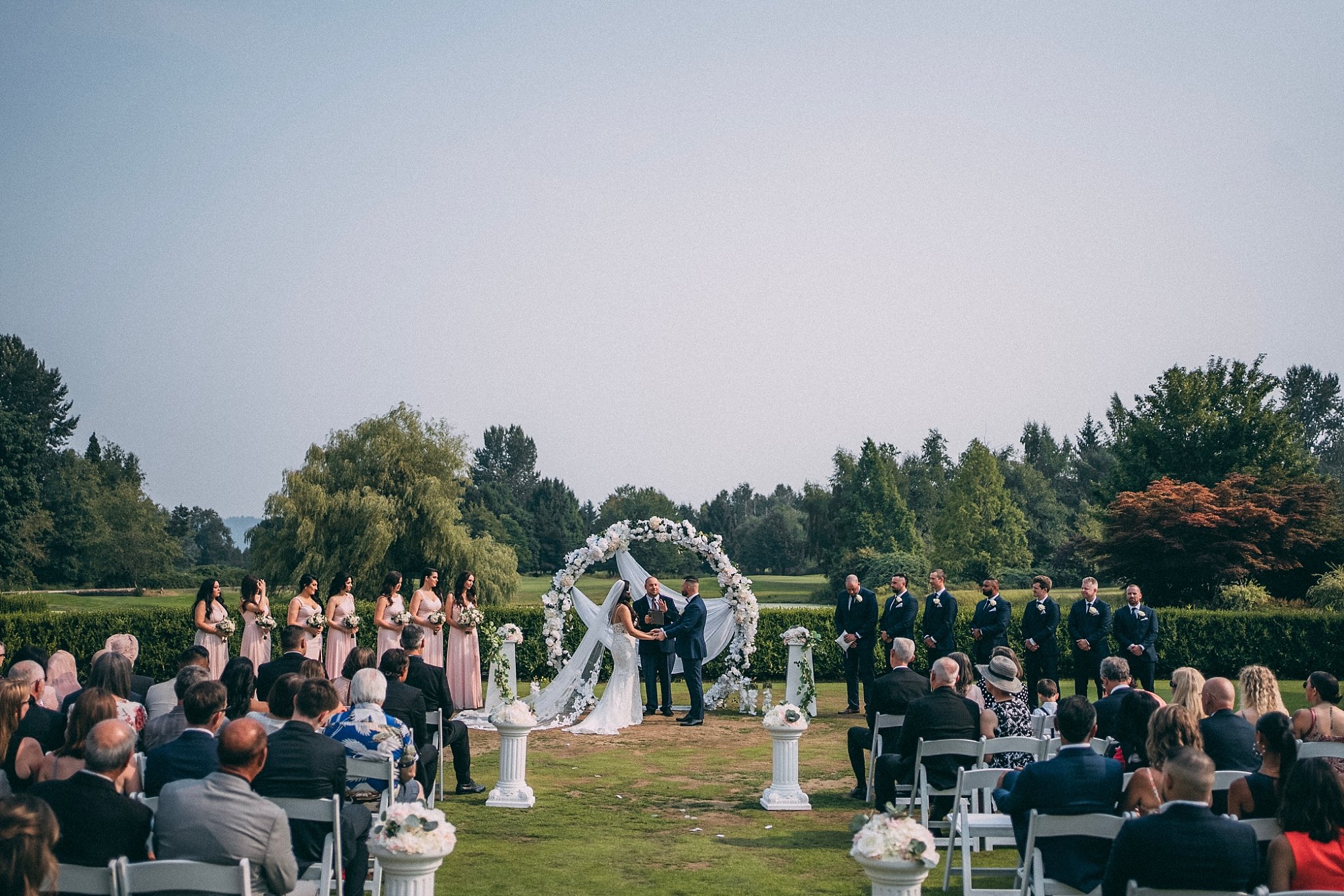 swaneset outdoor wedding ceremony